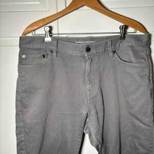 Banana Republic Traveler Gray Jeans Skinny Fit Pant 34 x 30 Mens Travelers